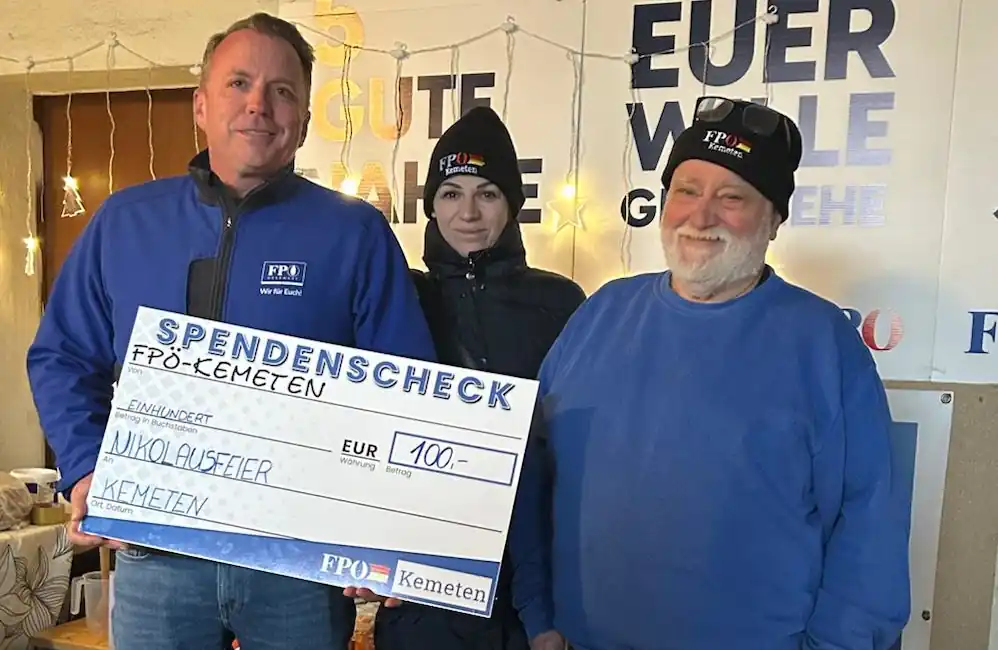 FPÖ Kemeten - Nikolaus Spende 2024 - € 100 - https://www.fpö-kemeten.at